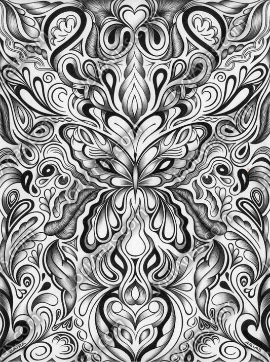Black-Ink Butterfly